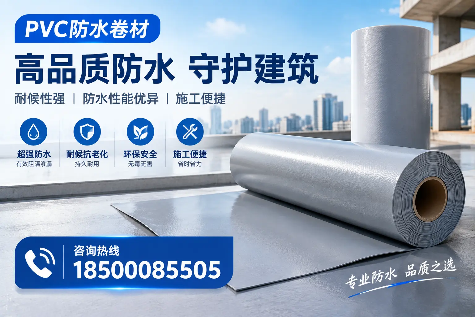 PVC防水卷材的防水效果评测，适合珠海的科学依据